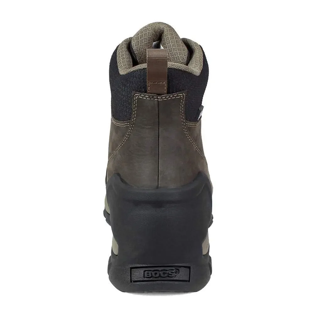 BOGS FOUNDATION LEATHER MID WATERPROOF SOFT TOE BROWN 11 D (M)